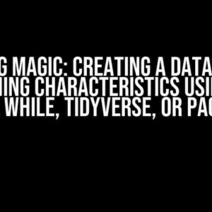 Sampling Magic: Creating a Dataset with Matching Characteristics using for loops, while, tidyverse, or packages