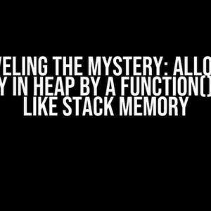 Unraveling the Mystery: Allocated Memory in Heap by a Function() Acting Like Stack Memory